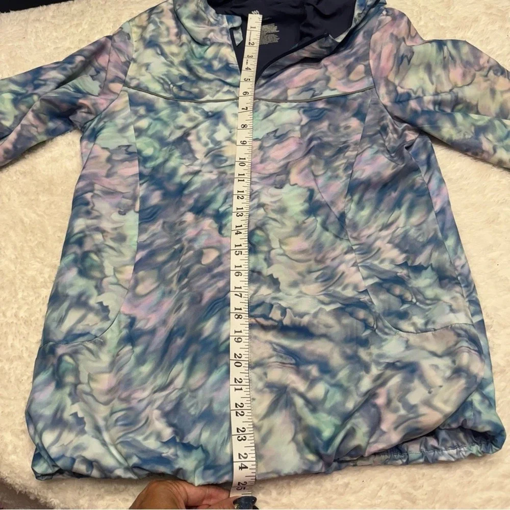 All In Motion‎ Kids Size YXL Tie Dye Rain Jacket Full Zip Hoodie Purple Blue